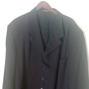 5 Button Black Suit Jacket Guessitimate Size 56-58 LONG